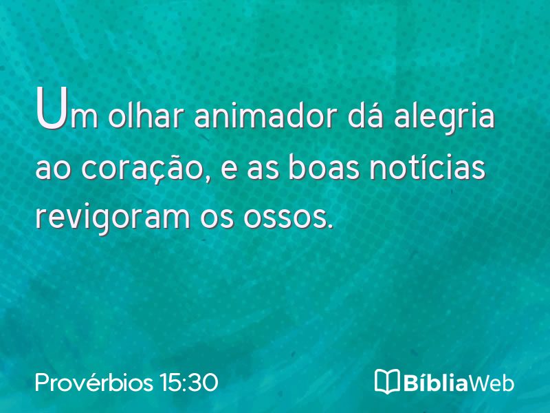 Provérbios 15:30 em imagem para compartilhar