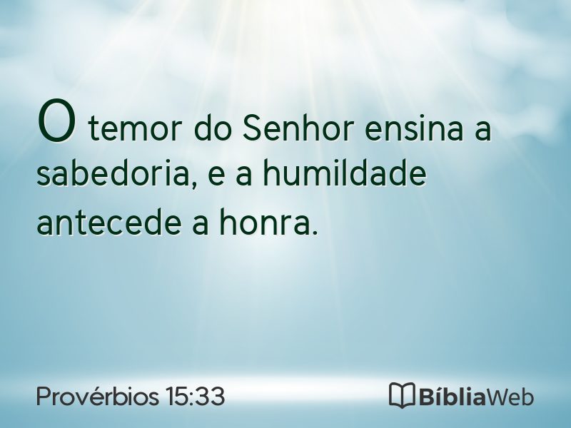 Provérbios 15:33 em imagem para compartilhar