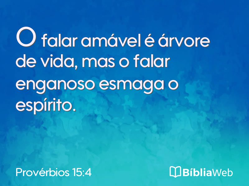 Provérbios 15:4 em imagem para compartilhar