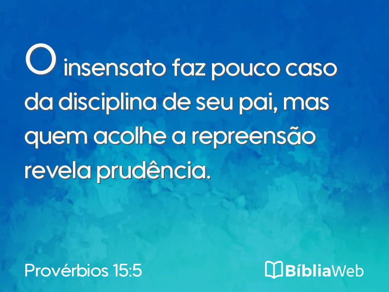 Provérbios 15:5 em imagem para compartilhar