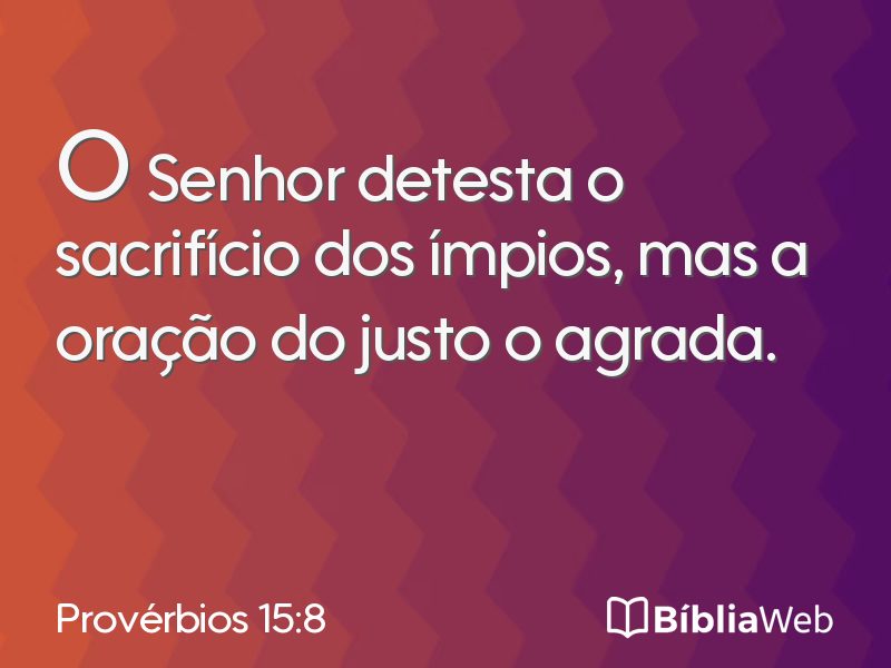 Provérbios 15:8 em imagem para compartilhar