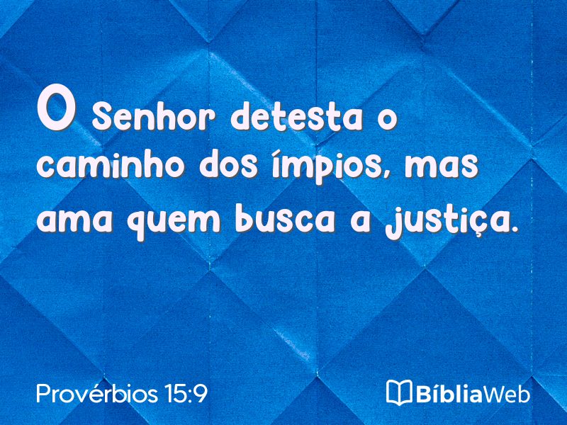 Provérbios 15:9 em imagem para compartilhar