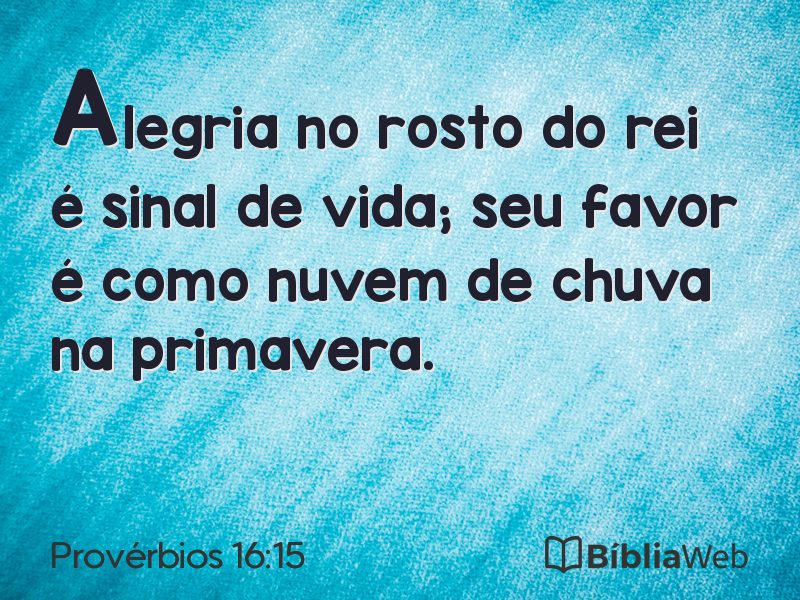 Provérbios 16:15 em imagem para compartilhar
