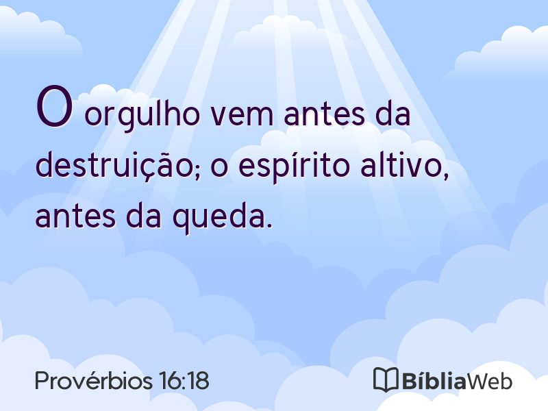 Provérbios 16:18 em imagem para compartilhar