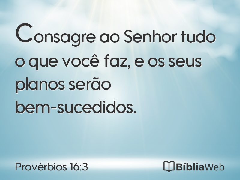 Provérbios 16:3 em imagem para compartilhar