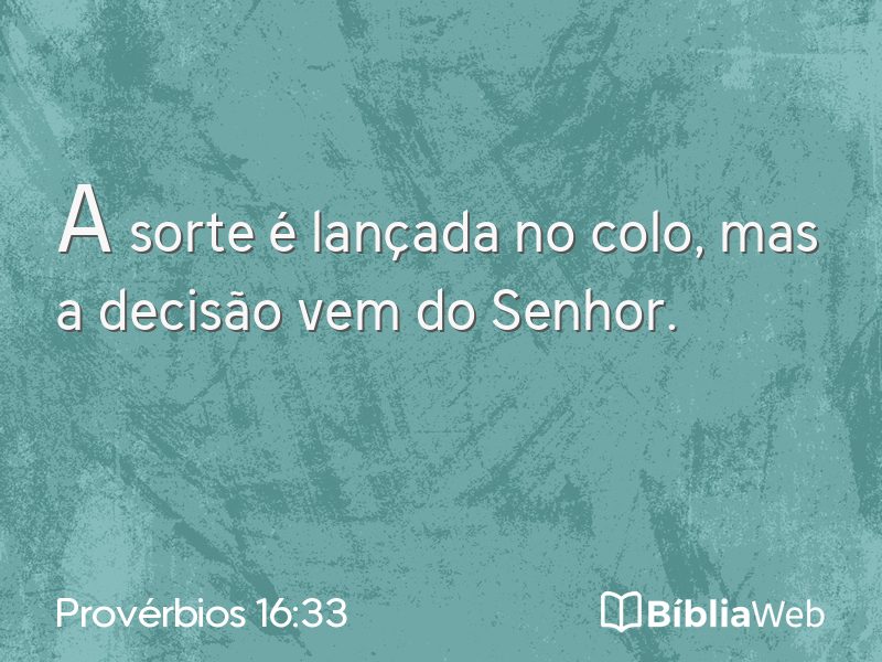 Provérbios 16:33 em imagem para compartilhar