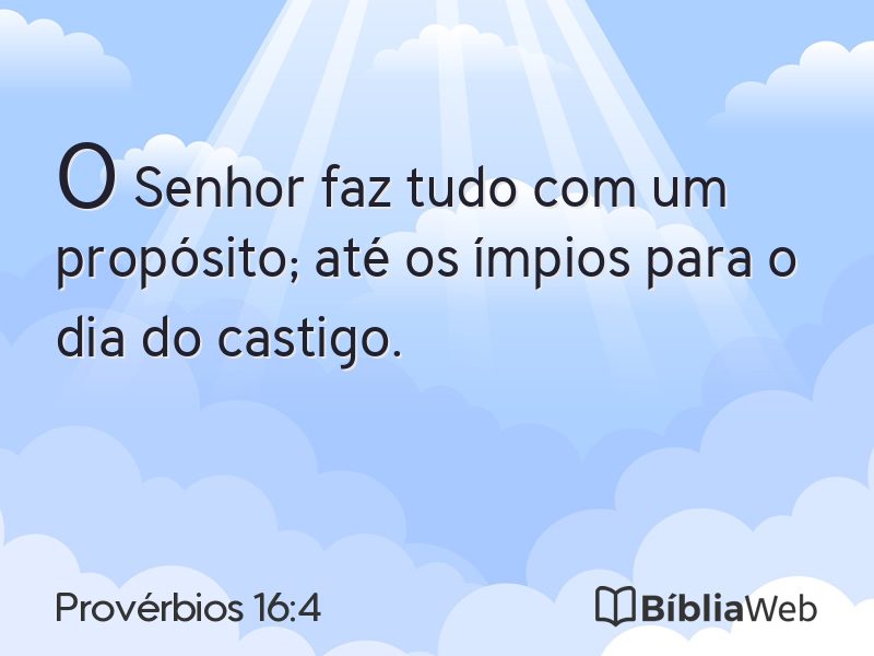 Provérbios 16:4 em imagem para compartilhar