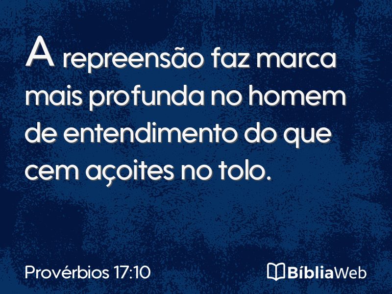 Provérbios 17:10 em imagem para compartilhar