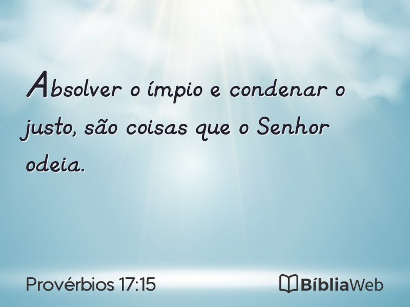 Provérbios 17:15 em imagem para compartilhar