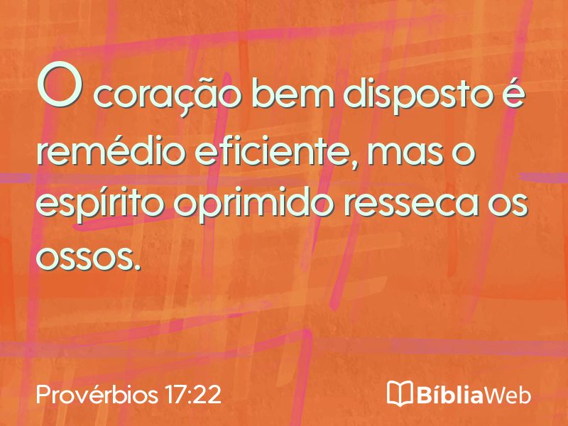Provérbios 17:22 em imagem para compartilhar