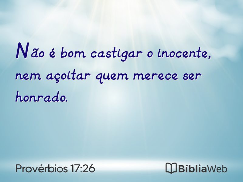 Provérbios 17:26 em imagem para compartilhar