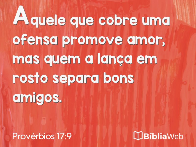 Provérbios 17:9 em imagem para compartilhar