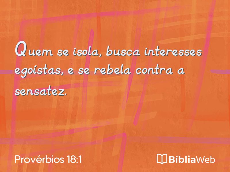 Provérbios 18:1 em imagem para compartilhar