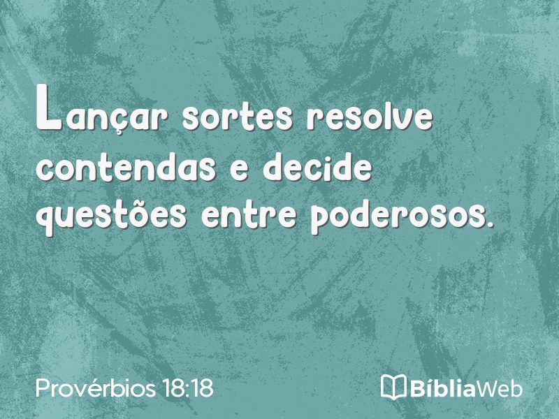 Provérbios 18:18 em imagem para compartilhar