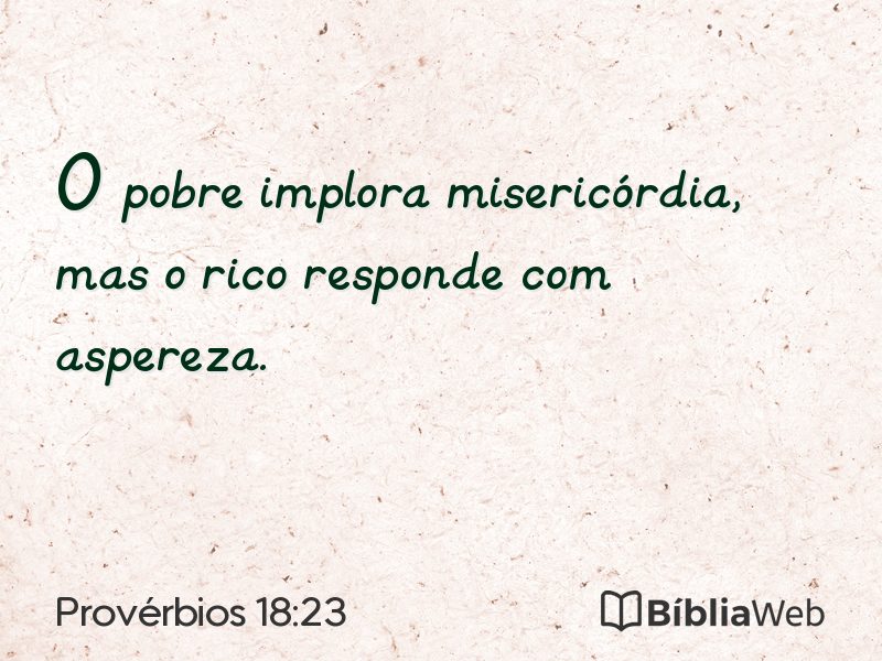 Provérbios 18:23 em imagem para compartilhar