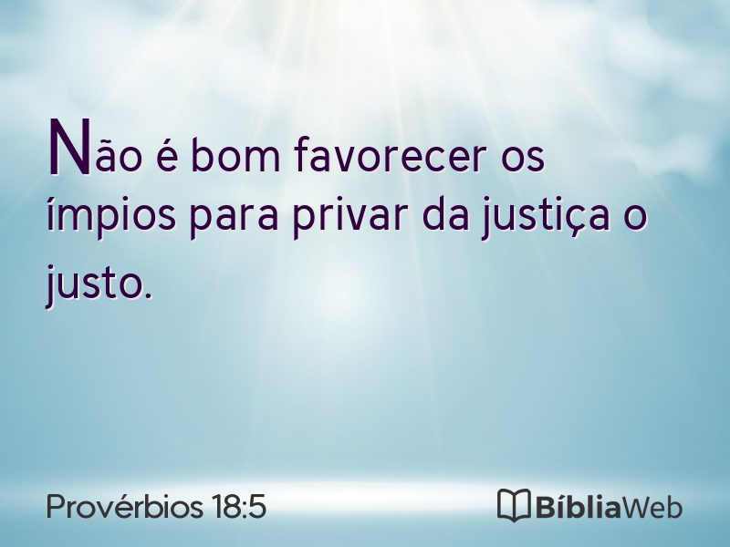 Provérbios 18:5 em imagem para compartilhar