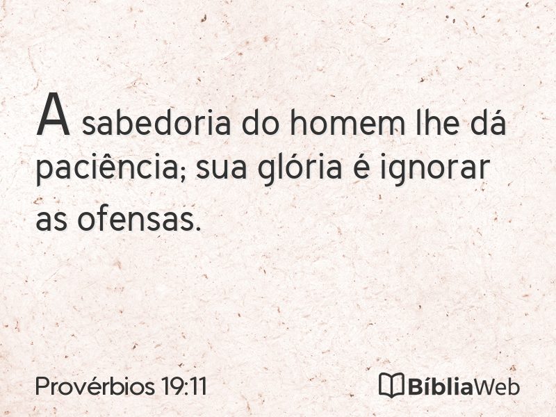 Provérbios 19:11 em imagem para compartilhar