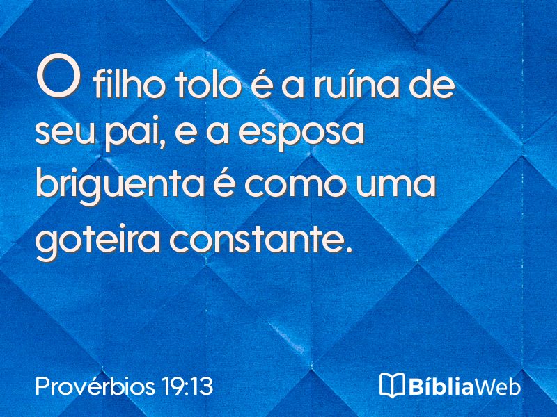 Provérbios 19:13 em imagem para compartilhar