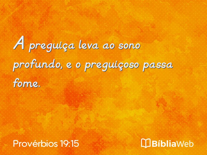Provérbios 19:15 em imagem para compartilhar