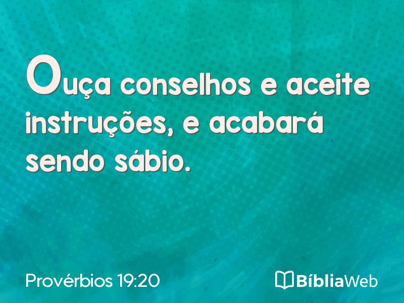 Provérbios 19:20 em imagem para compartilhar