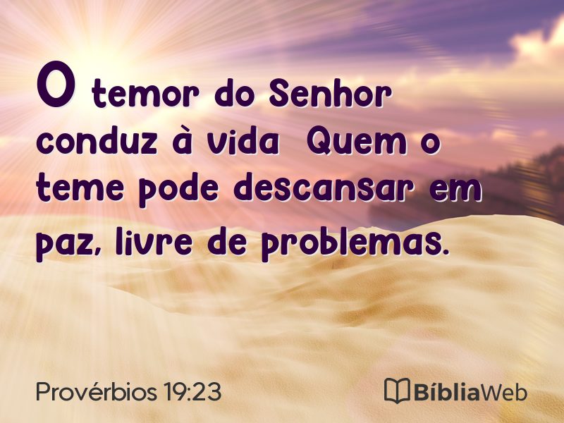 Provérbios 19:23 em imagem para compartilhar