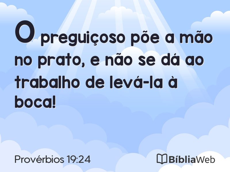 Provérbios 19:24 em imagem para compartilhar