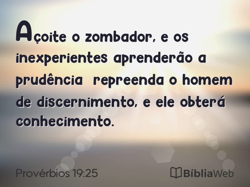 Provérbios 19:25 em imagem para compartilhar