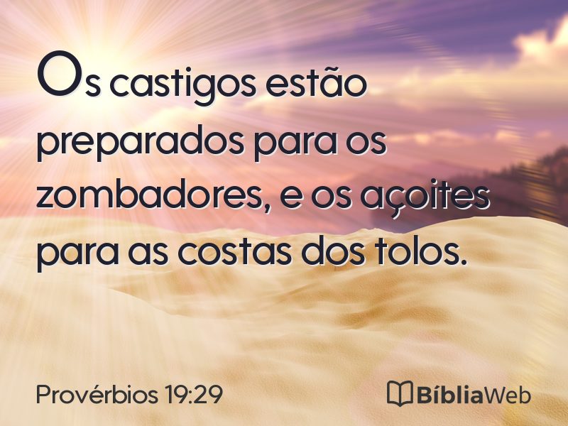 Provérbios 19:29 em imagem para compartilhar