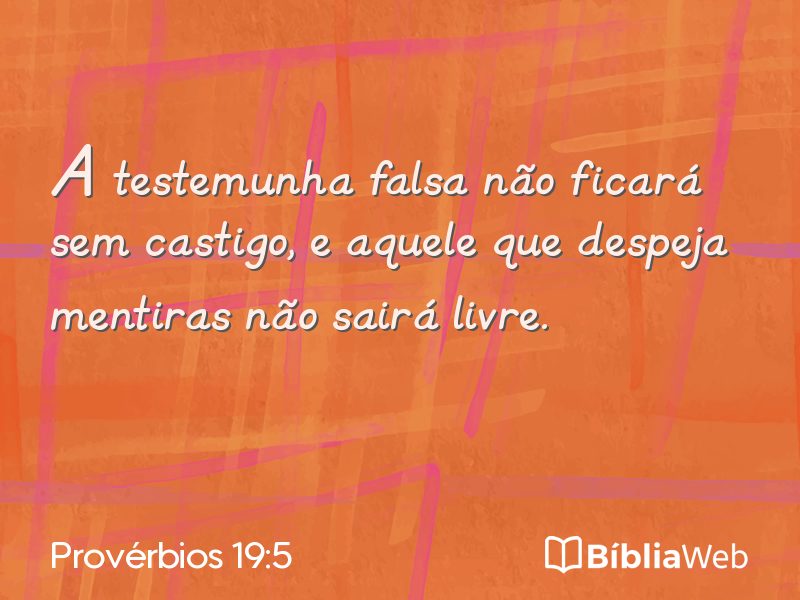 Provérbios 19:5 em imagem para compartilhar