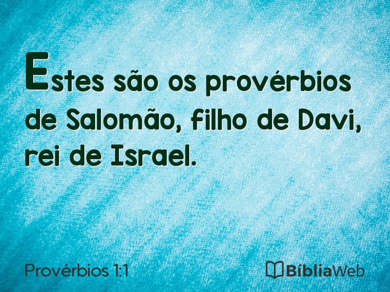 Provérbios 1:1 em imagem para compartilhar