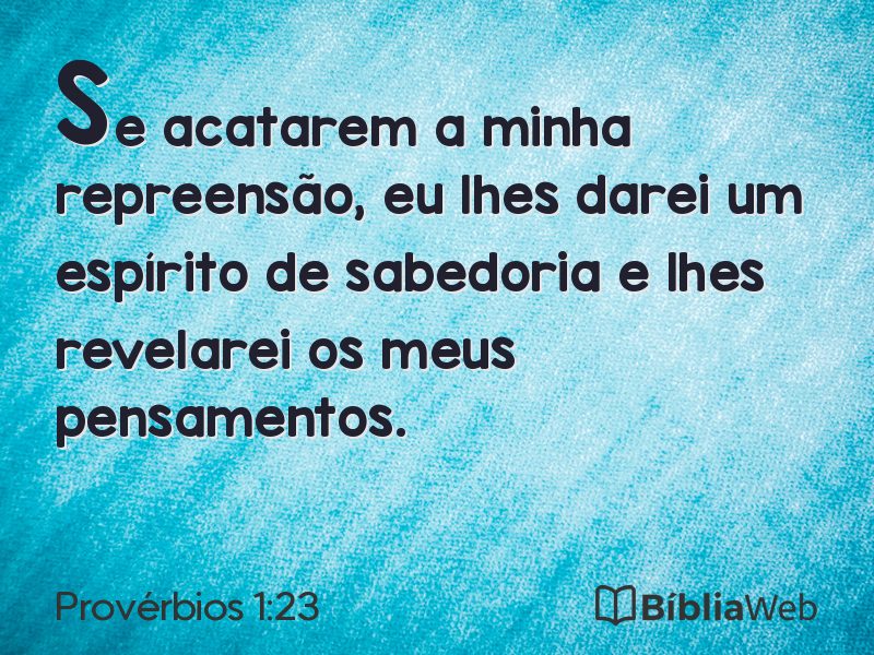 Provérbios 1:23 em imagem para compartilhar