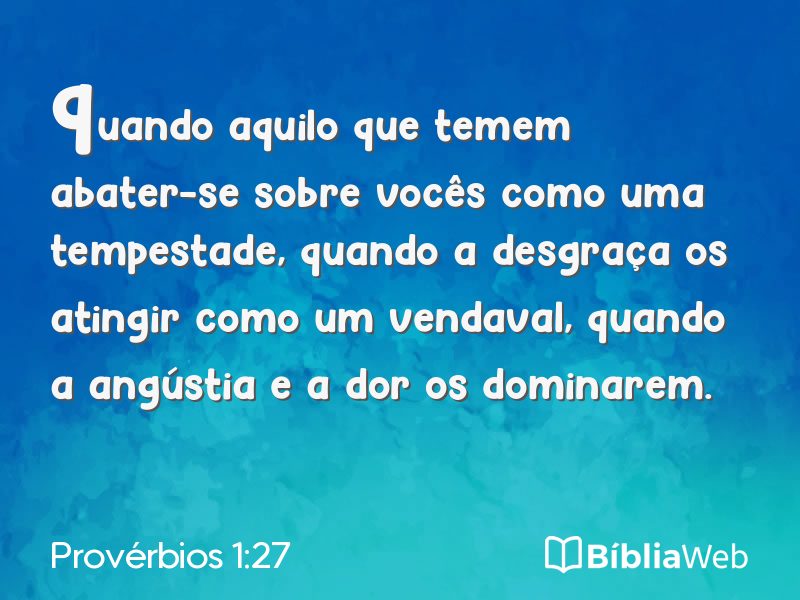 Provérbios 1:27 em imagem para compartilhar