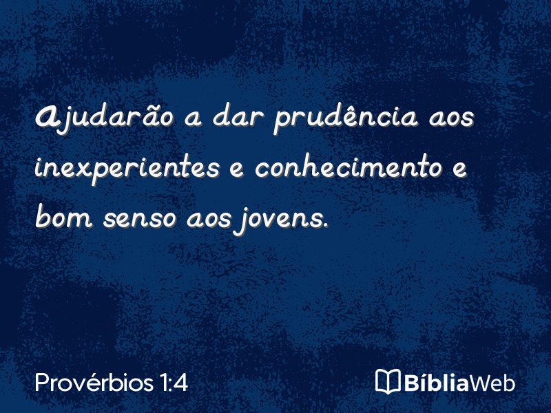 Provérbios 1:4 em imagem para compartilhar