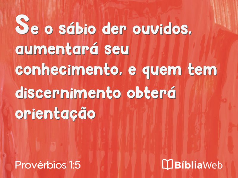 Provérbios 1:5 em imagem para compartilhar