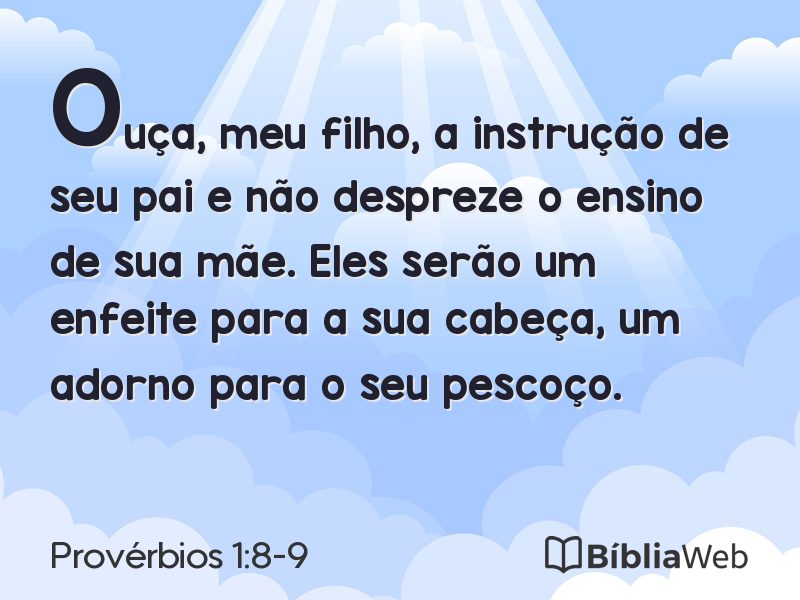 Provérbios 1:8-9 em imagem para compartilhar