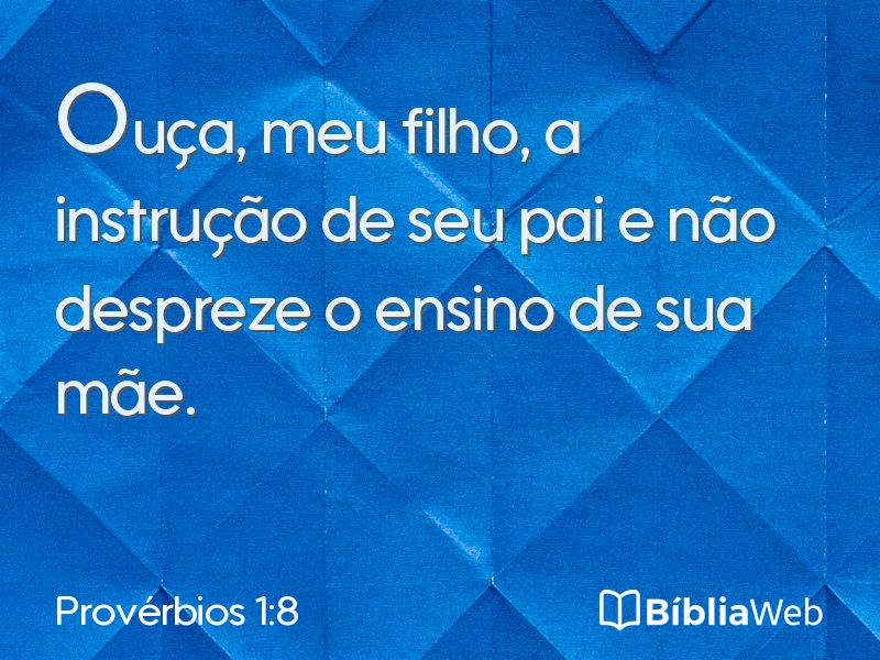 Provérbios 1:8 em imagem para compartilhar