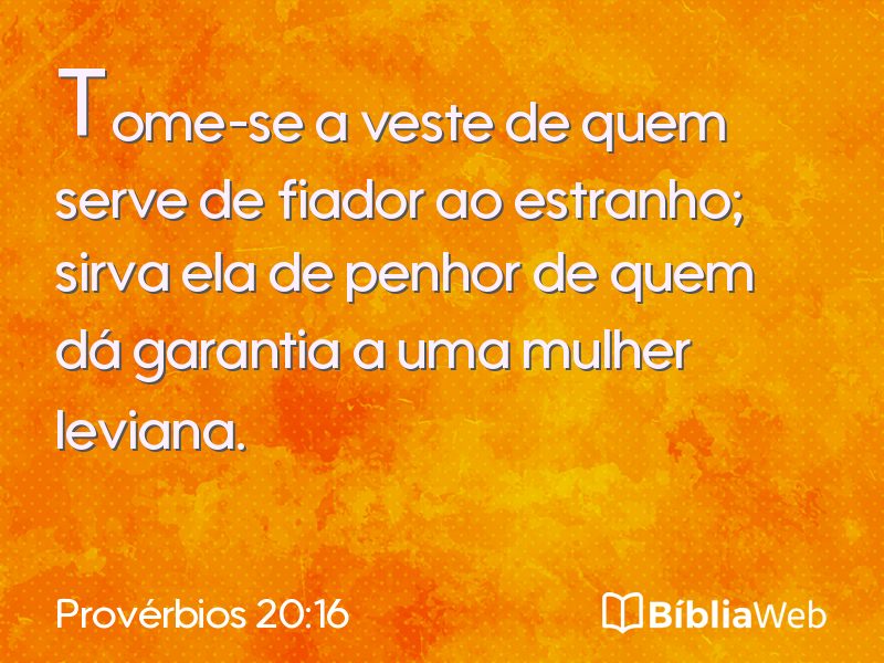 Provérbios 20:16 em imagem para compartilhar