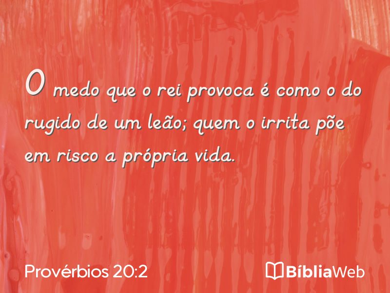 Provérbios 20:2 em imagem para compartilhar
