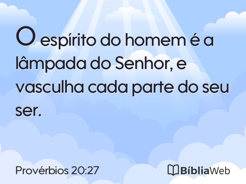 Provérbios 20:27 em imagem para compartilhar