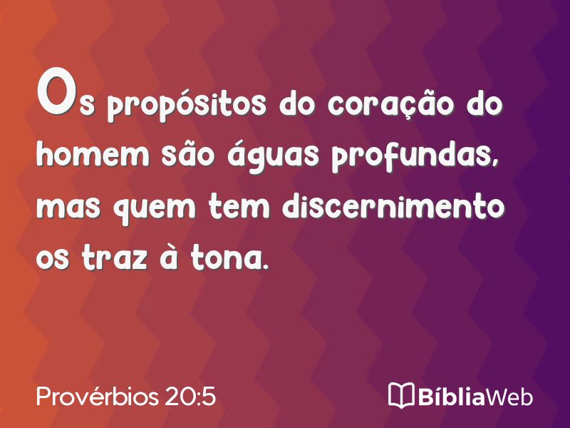 Provérbios 20:5 em imagem para compartilhar