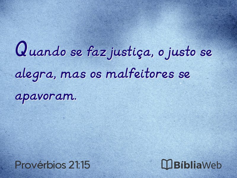 Provérbios 21:15 em imagem para compartilhar