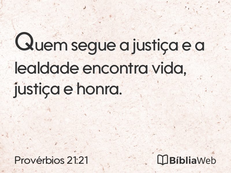 Provérbios 21:21 em imagem para compartilhar