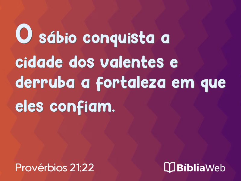 Provérbios 21:22 em imagem para compartilhar
