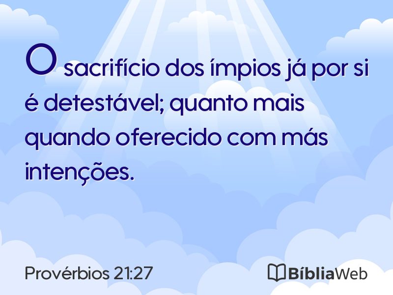 Provérbios 21:27 em imagem para compartilhar