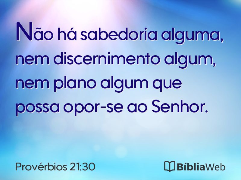 Provérbios 21:30 em imagem para compartilhar