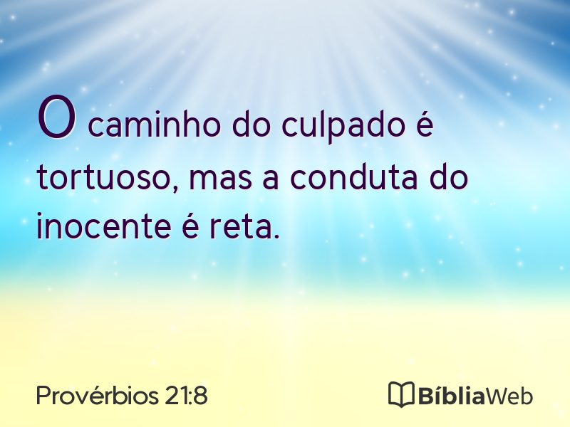 Provérbios 21:8 em imagem para compartilhar