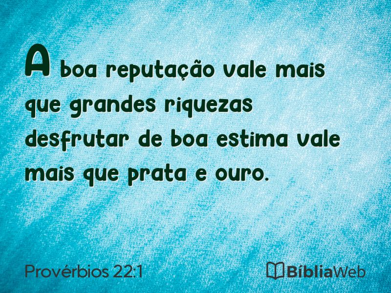 Provérbios 22:1 em imagem para compartilhar