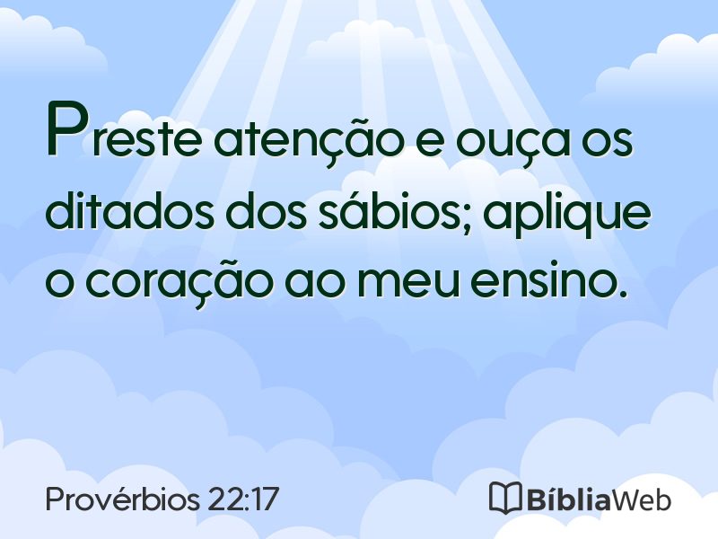 Provérbios 22:17 em imagem para compartilhar
