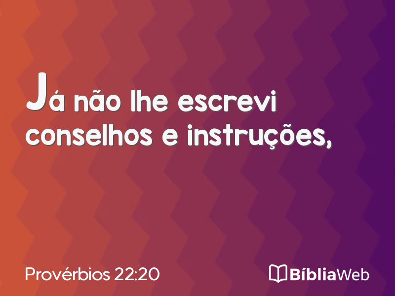 Provérbios 22:20 em imagem para compartilhar