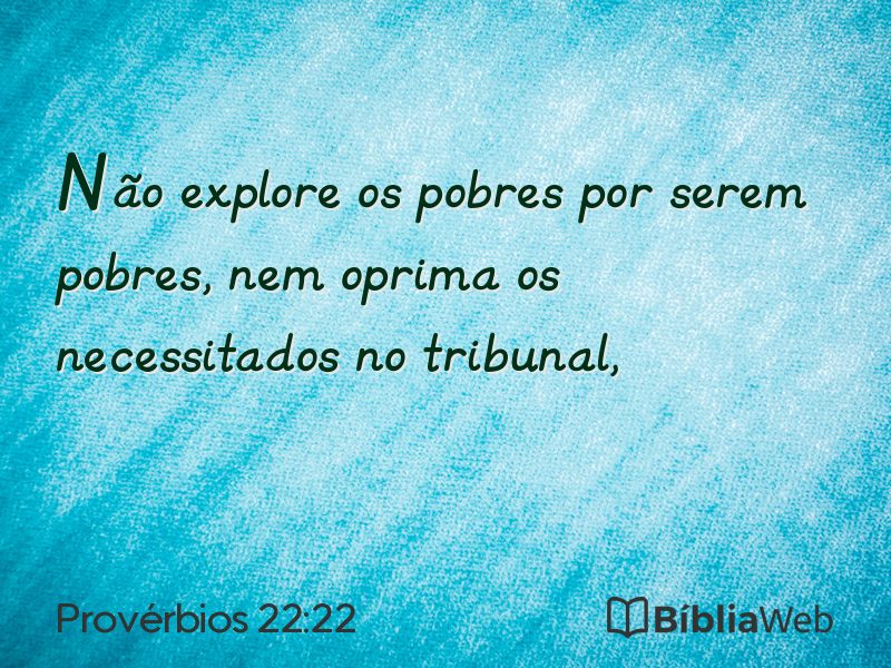 Provérbios 22:22 em imagem para compartilhar